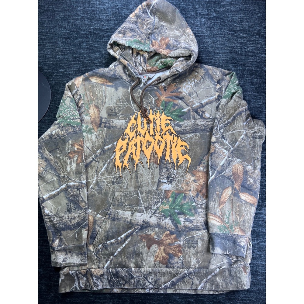 Russell Outdoors Hoodie Mens XL Camo Realtree Edge Metal Graphic Streetwear